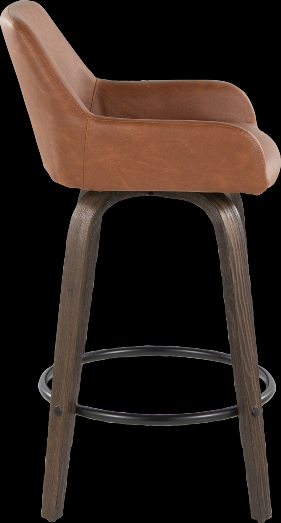 Rimcrest VII Camel Swivel Counter Height Stool, Set of 2 - Thumbnail - Image 7