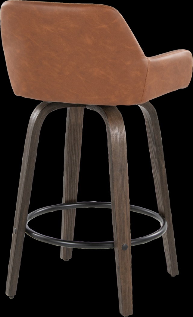 Rimcrest VII Camel Swivel Counter Height Stool, Set of 2 - Thumbnail - Image 8
