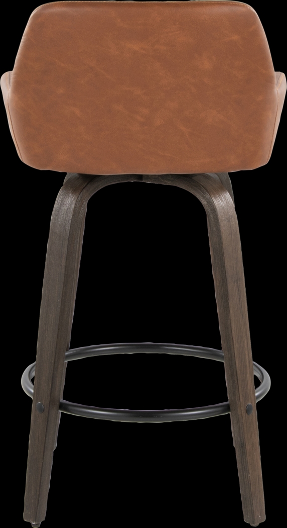 Rimcrest VII Camel Swivel Counter Height Stool, Set of 2 - Thumbnail - Image 9