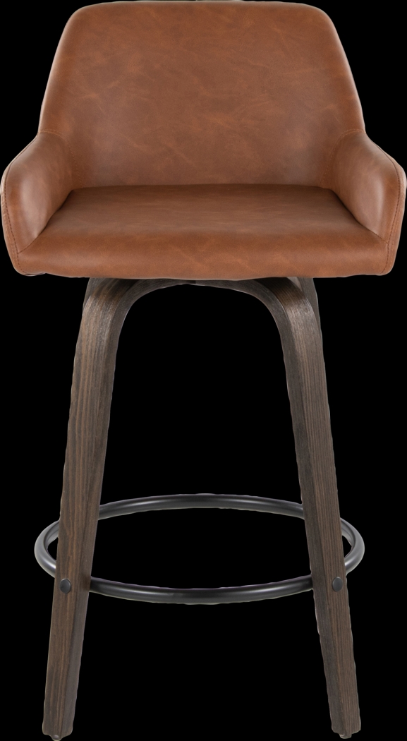 Rimcrest VII Camel Swivel Counter Height Stool, Set of 2 - Thumbnail - Image 10