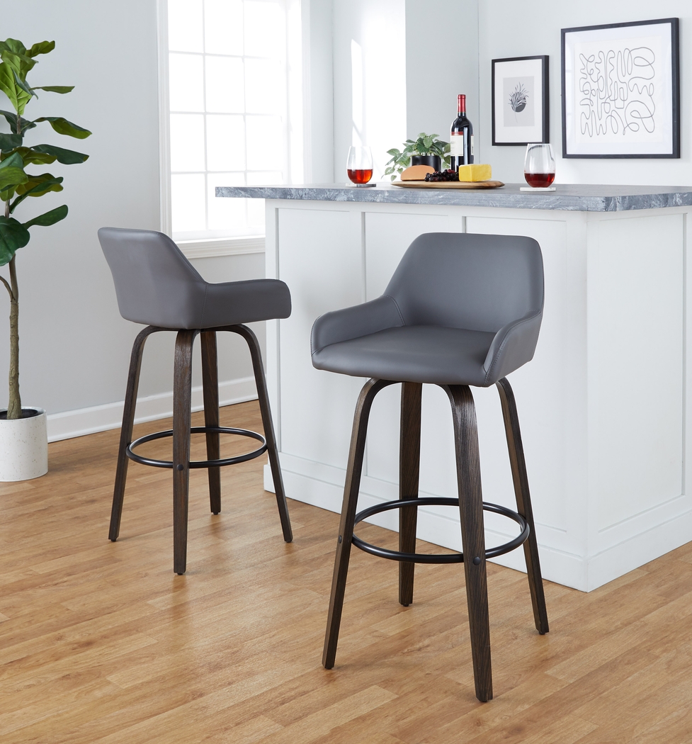 Rimcrest VII Gray Swivel Barstool, Set of 2 - Thumbnail - Image 5