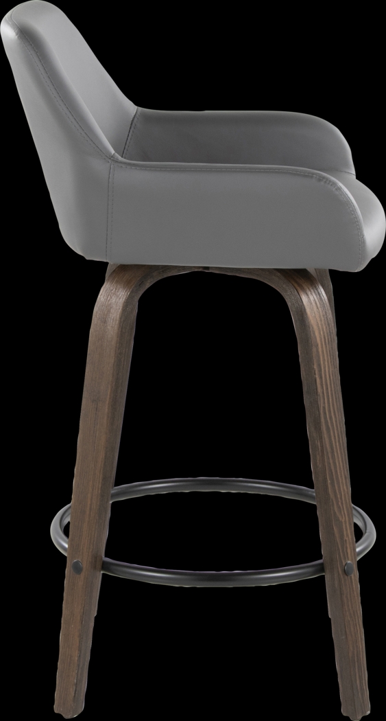 Rimcrest VII Gray Swivel Counter Height Stool, Set of 2 - Thumbnail - Image 7