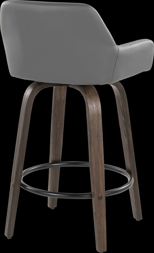 Rimcrest VII Gray Swivel Counter Height Stool, Set of 2 - Thumbnail - Image 8