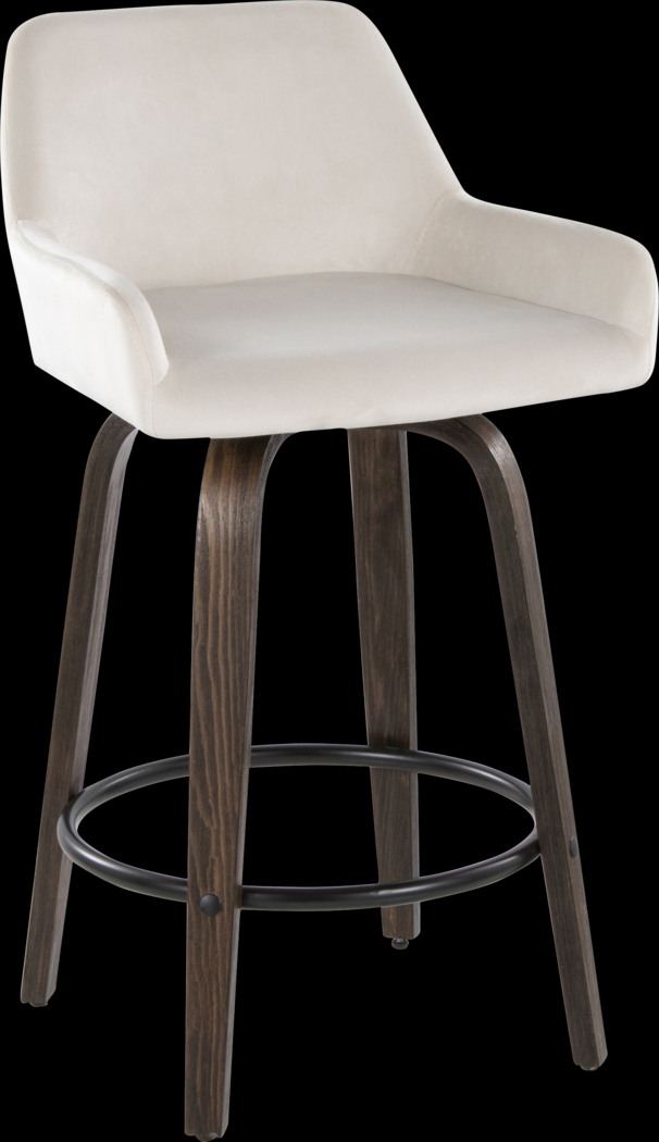 Rimcrest VII White Swivel Counter Height Stool, Set of 2 - Thumbnail - Image 2