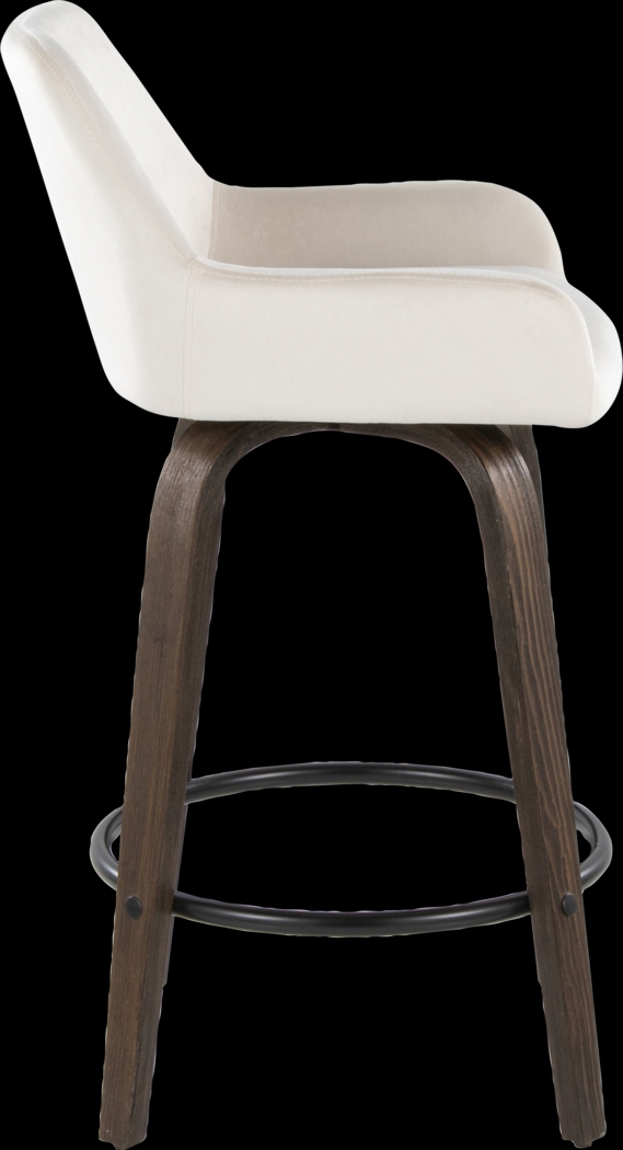 Rimcrest VII White Swivel Counter Height Stool, Set of 2 - Thumbnail - Image 3