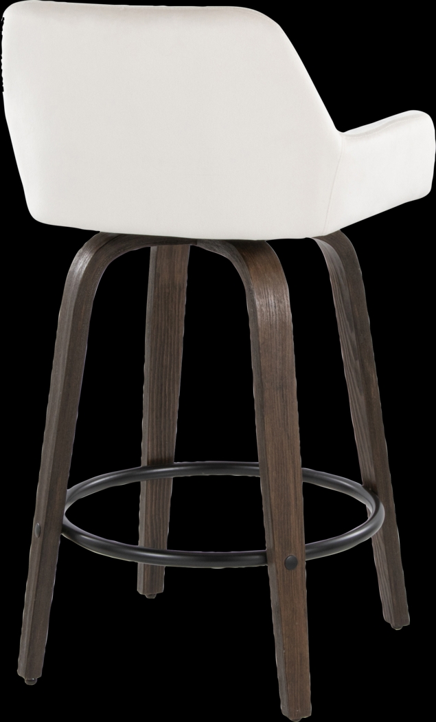 Rimcrest VII White Swivel Counter Height Stool, Set of 2 - Thumbnail - Image 4