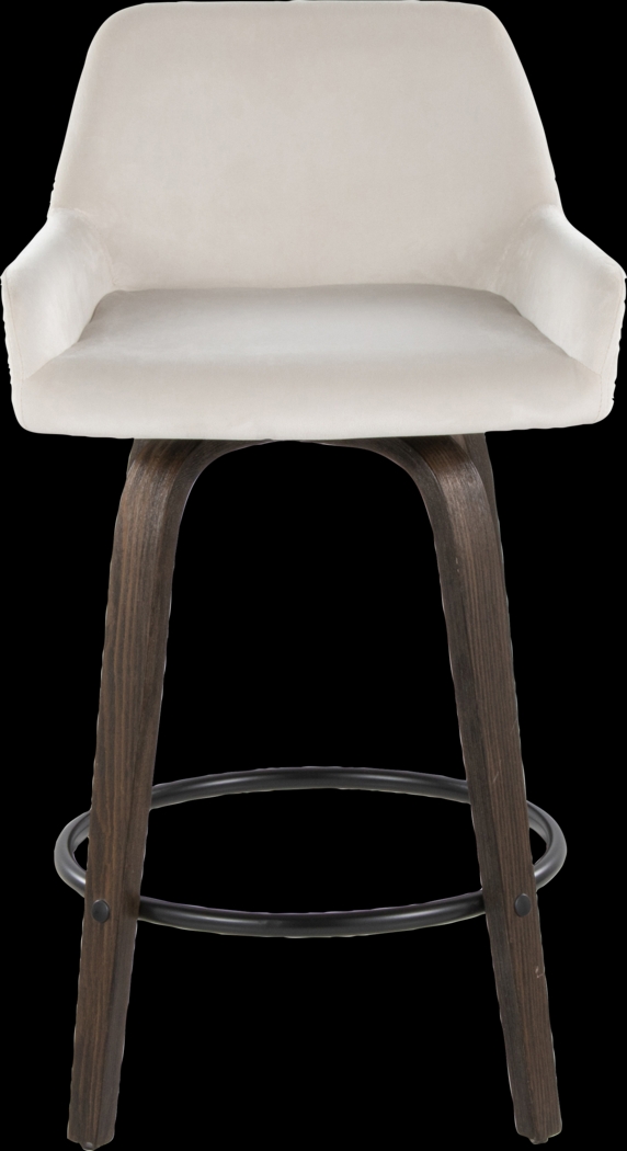 Rimcrest VII White Swivel Counter Height Stool, Set of 2 - Thumbnail - Image 6