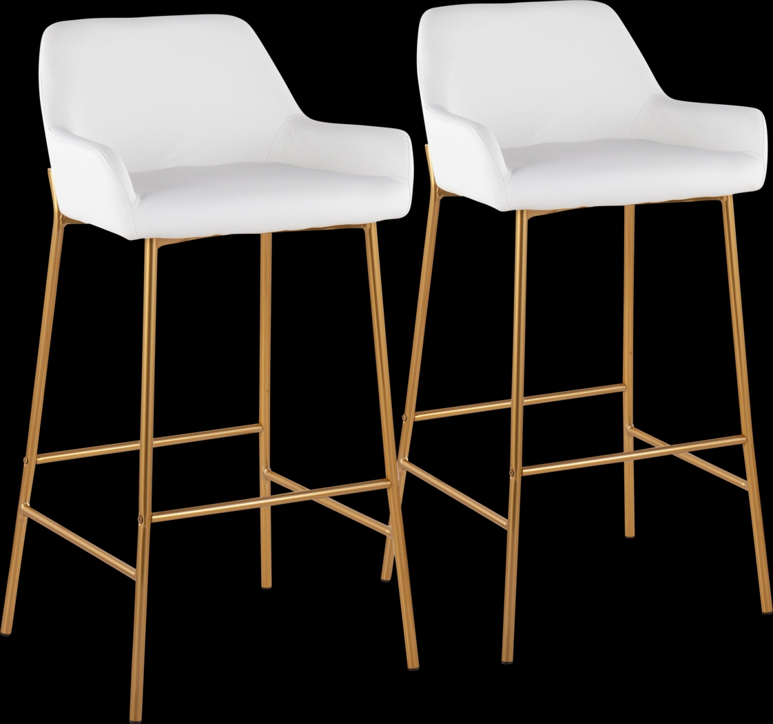 Rimcrest White Barstool Set of 2 - Thumbnail - Image 1