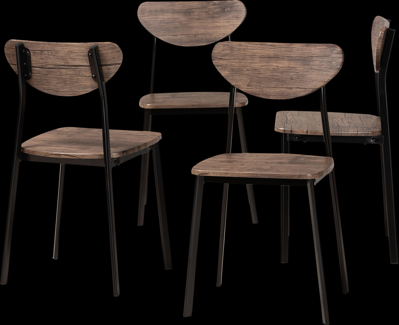 Rinearson Brown Side Chair, Set of 4 - Thumbnail - Image 1