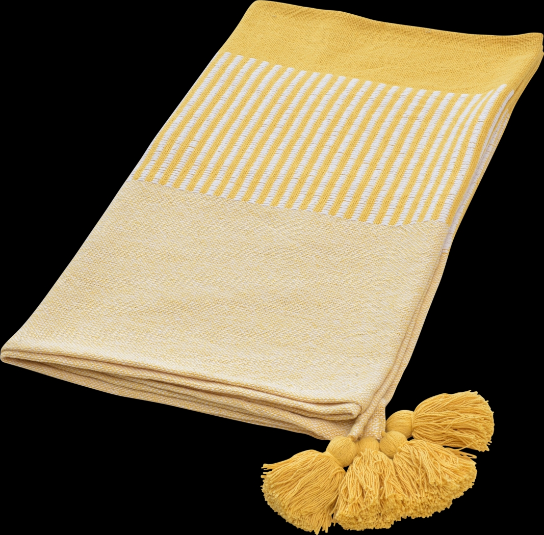 Ringdover Yellow Throw Blanket - Thumbnail - Image 2