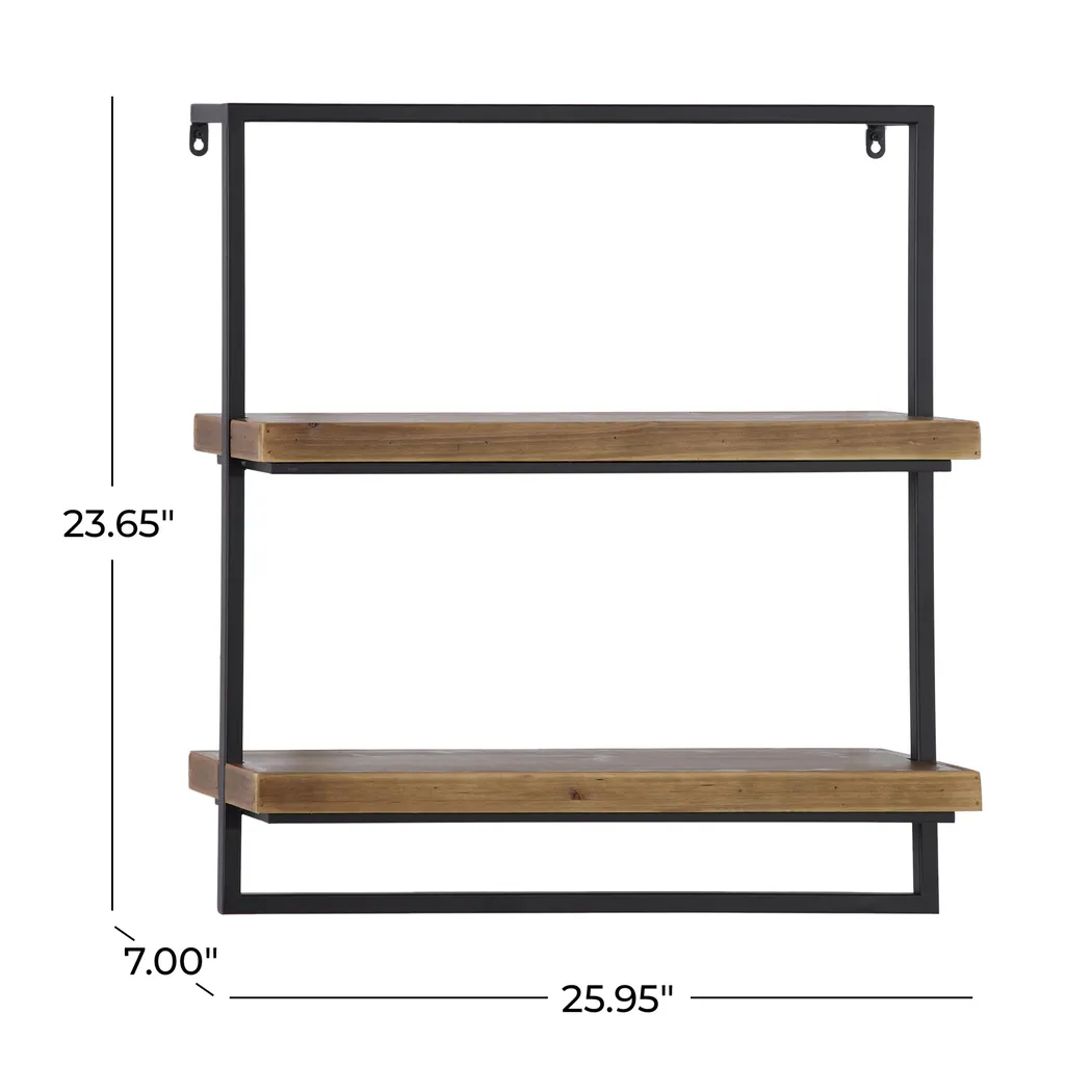 Rinoa Brown Wall Shelf - Thumbnail - Image 5