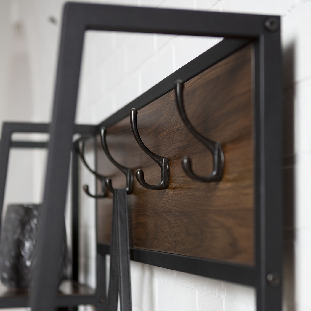 Rinwood Walnut Hall Tree - Thumbnail - Image 4