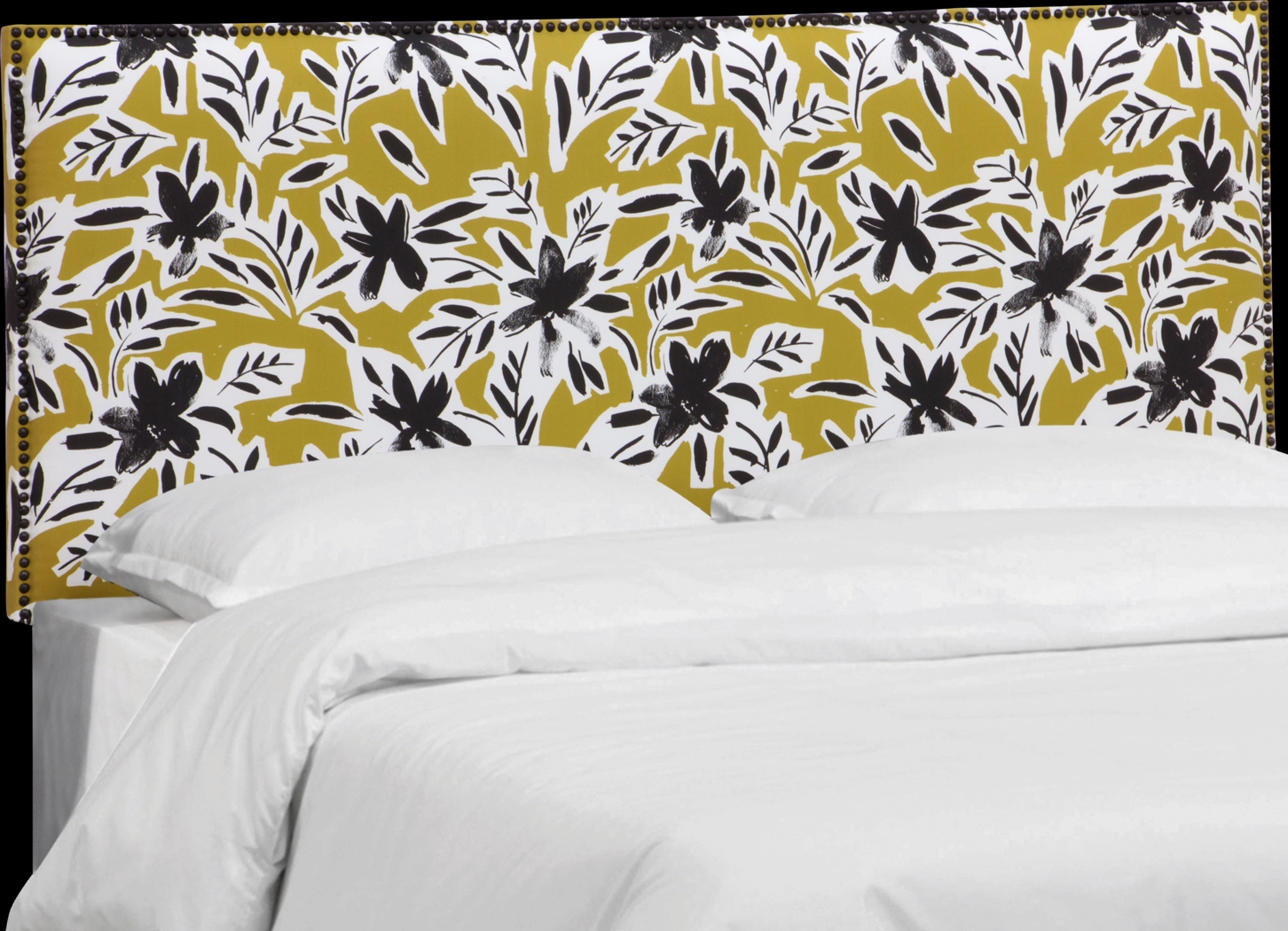 Riona Yellow King Upholstered Headboard - Thumbnail - Image 1