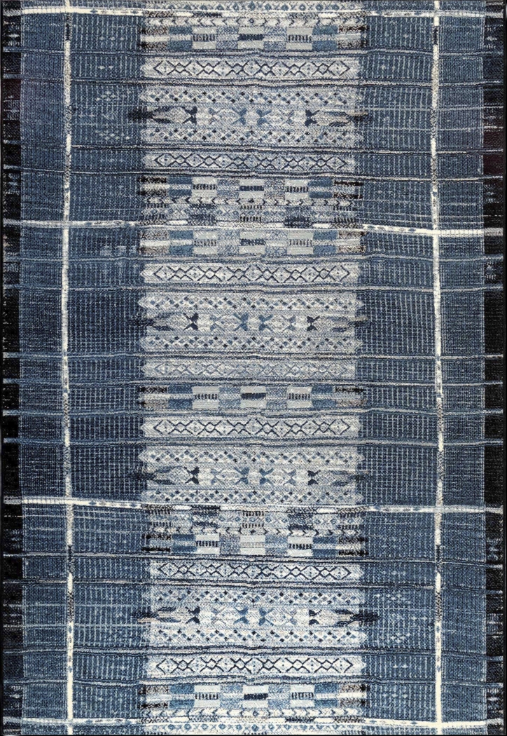 Rippling Shore Denim 7'10 x 9'10 Indoor/Outdoor Rug - Thumbnail - Image 1