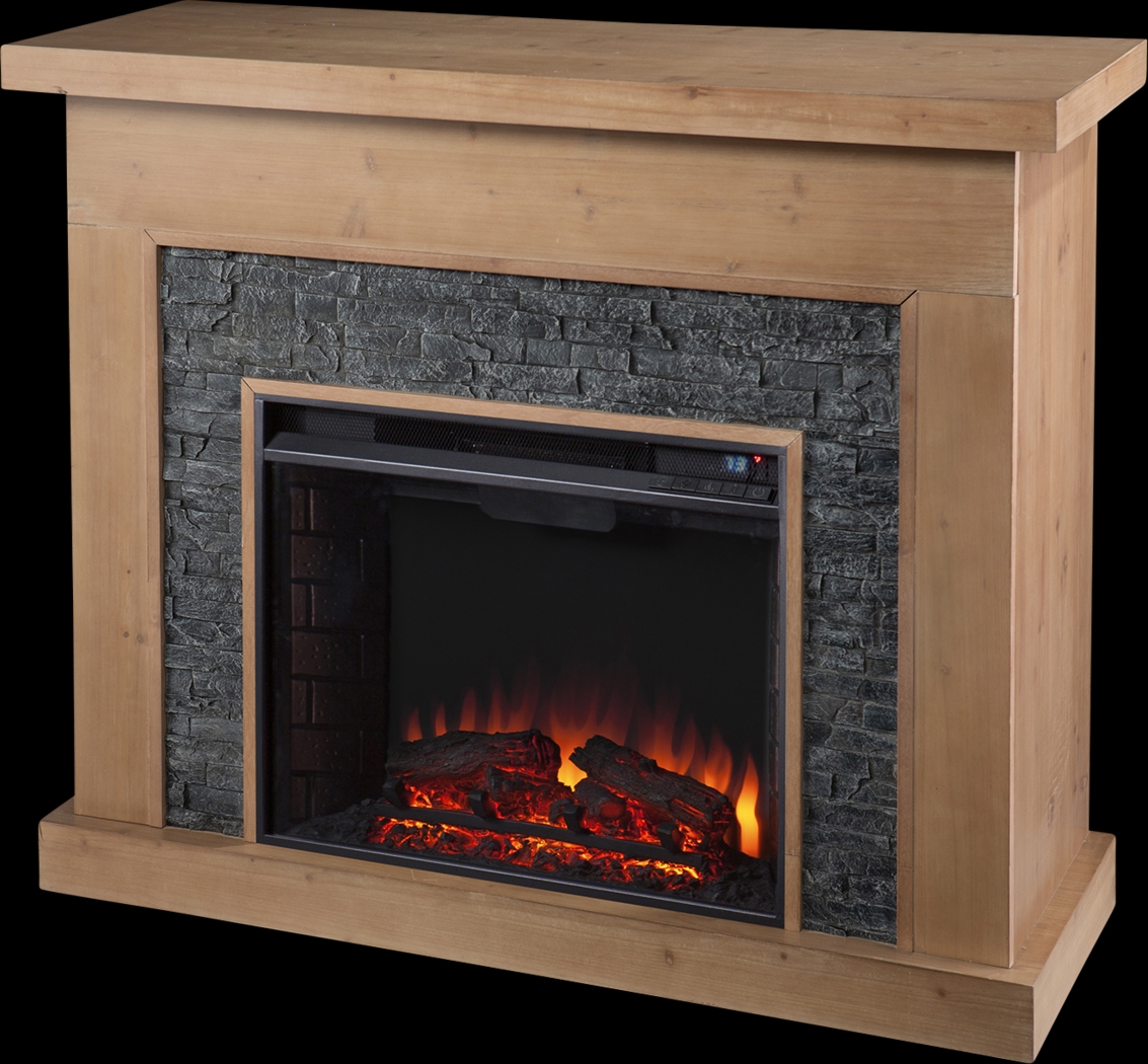 Rische Natural 45 in. Console with Electric Fireplace - Thumbnail - Image 1