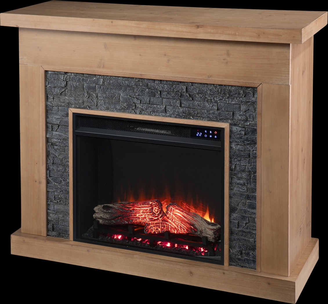 Rische Natural 45 in. Console with Electric Touch Screen Fireplace - Thumbnail - Image 1