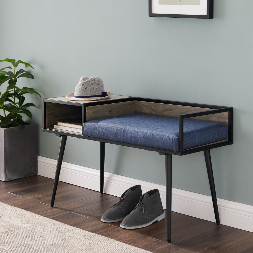 Rison Blue Accent Bench - Thumbnail - Image 4