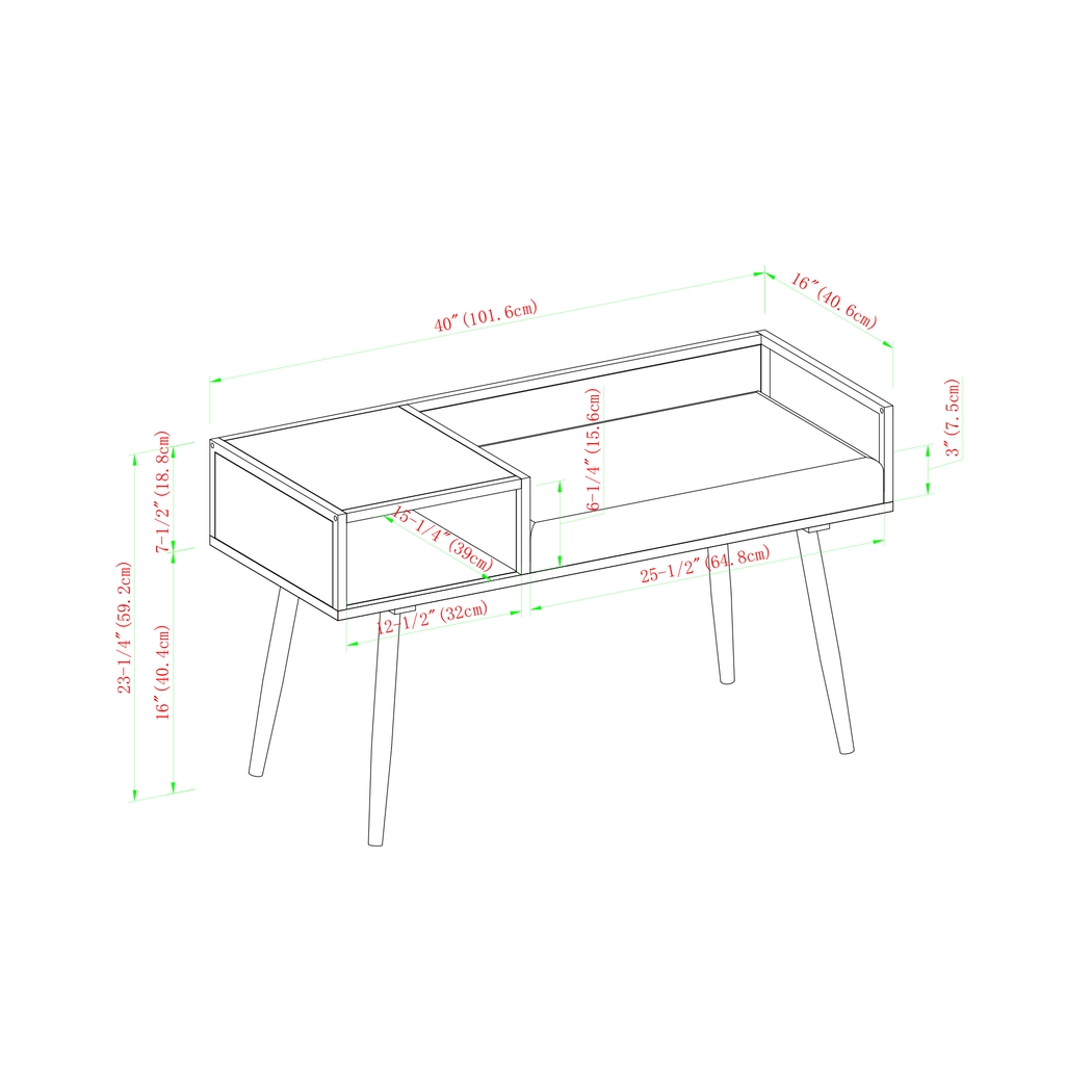 Rison Blue Accent Bench - Thumbnail - Image 5