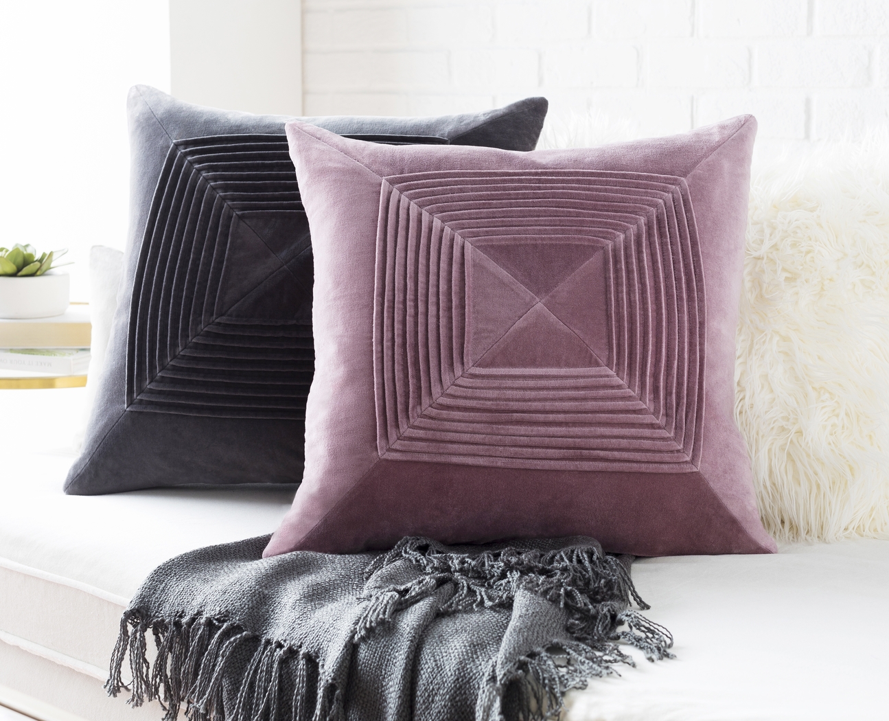 Ritah Mauve Accent Pillow - Thumbnail - Image 2
