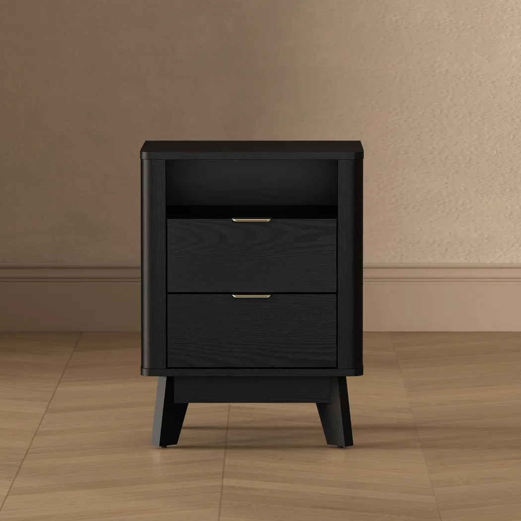 Ritim Black Nightstand - Image 2