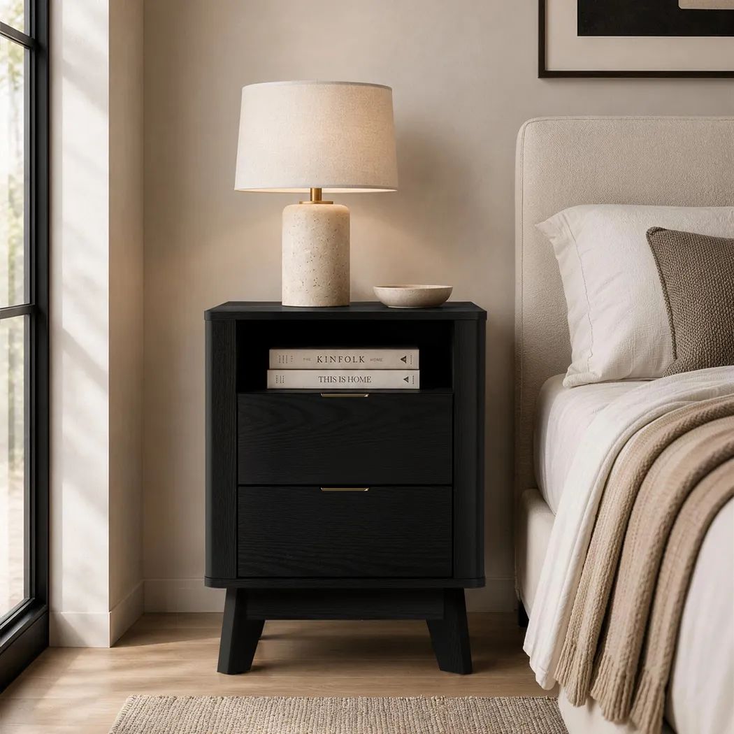 Ritim Black Nightstand - Image 3