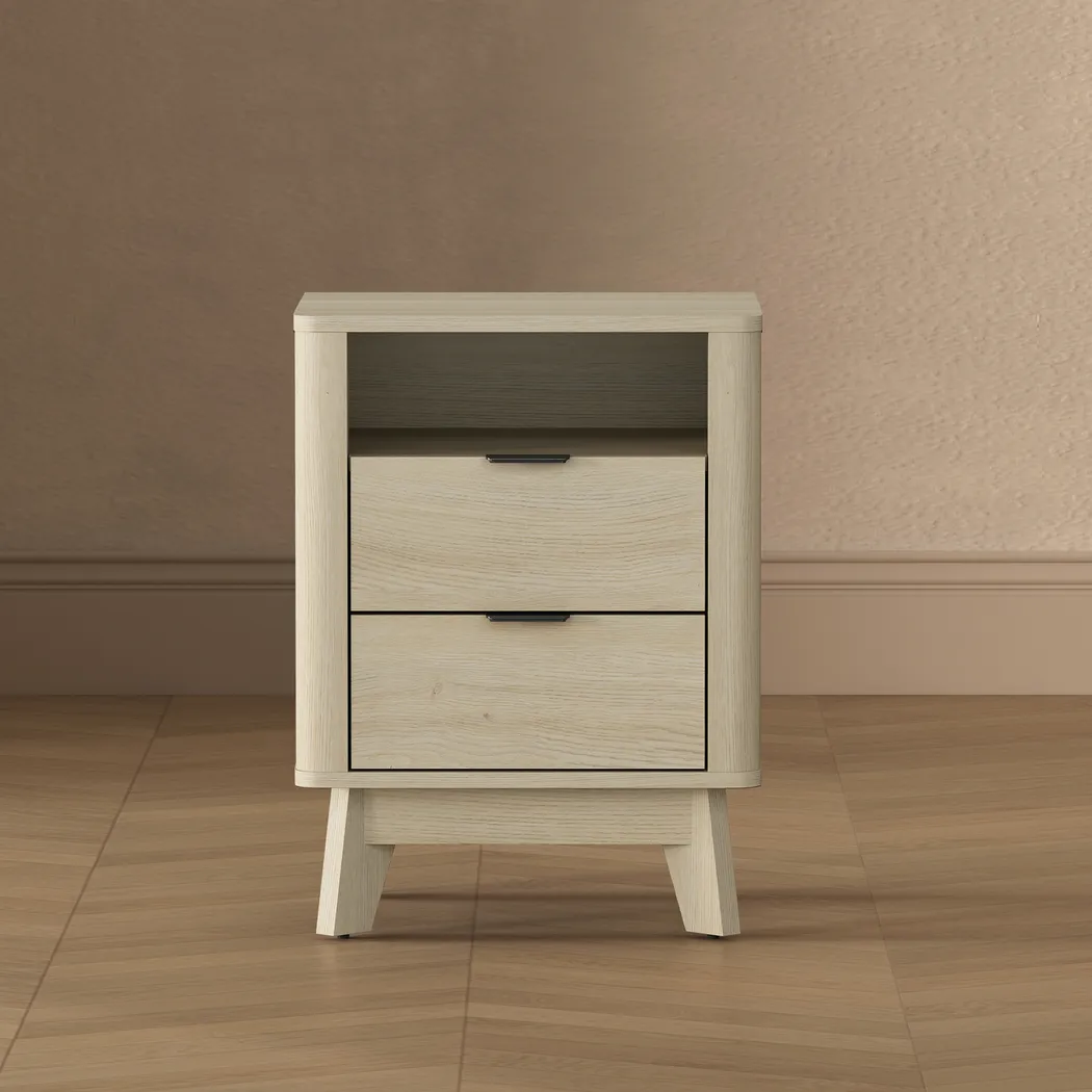 Ritim Whitewash Nightstand - Image 2