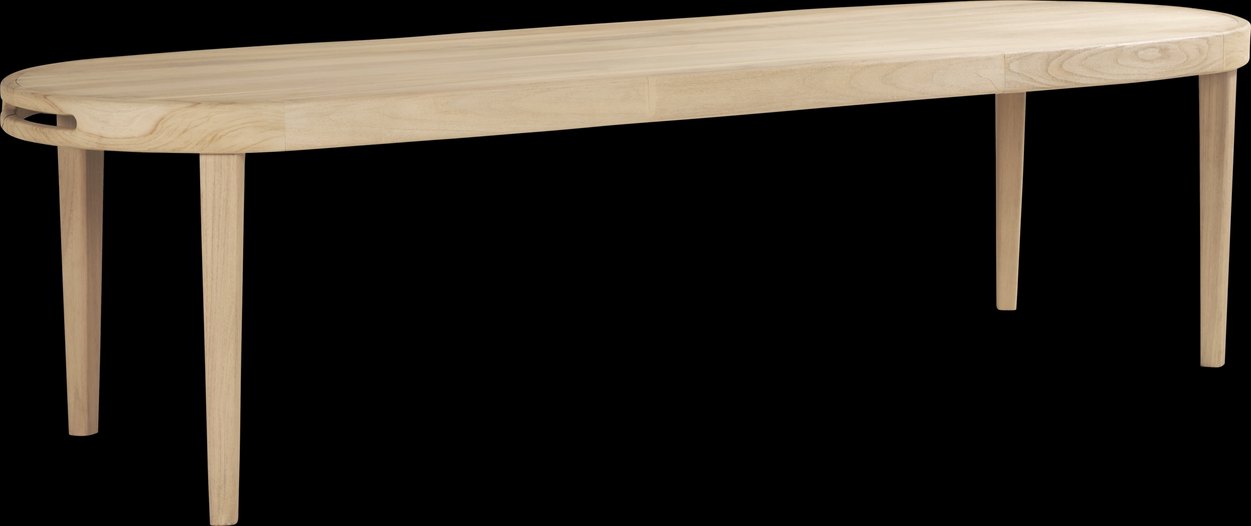 Riva Blonde 9 Pc Large Oval Outdoor Dining Set with Dove Cushions - Thumbnail - Image 2