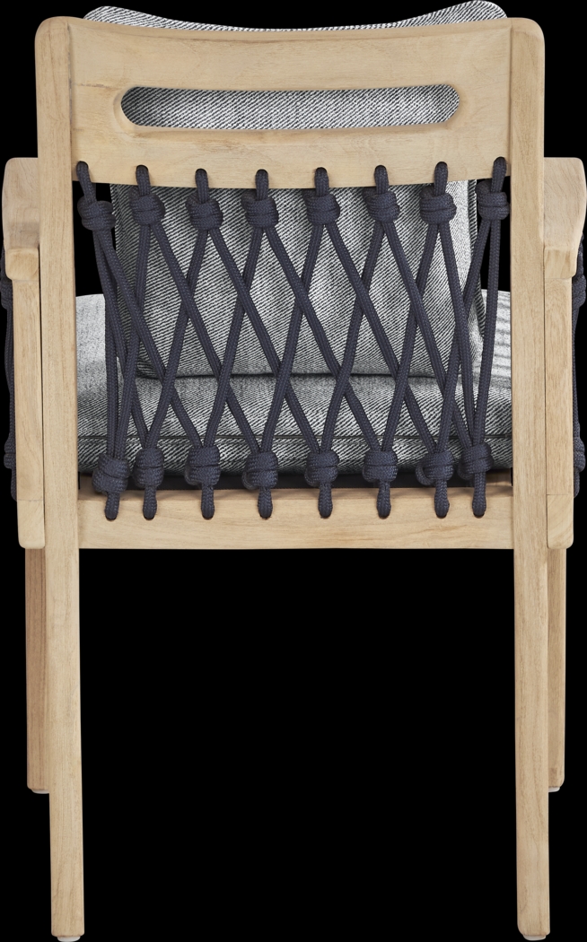 Riva Blonde 7 Pc Oval Outdoor Dining Set with Slate Cushions - Thumbnail - Image 6