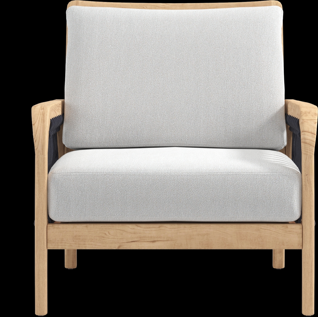 Riva Blonde Outdoor Club Chair with Dove Cushions - Thumbnail - Image 3