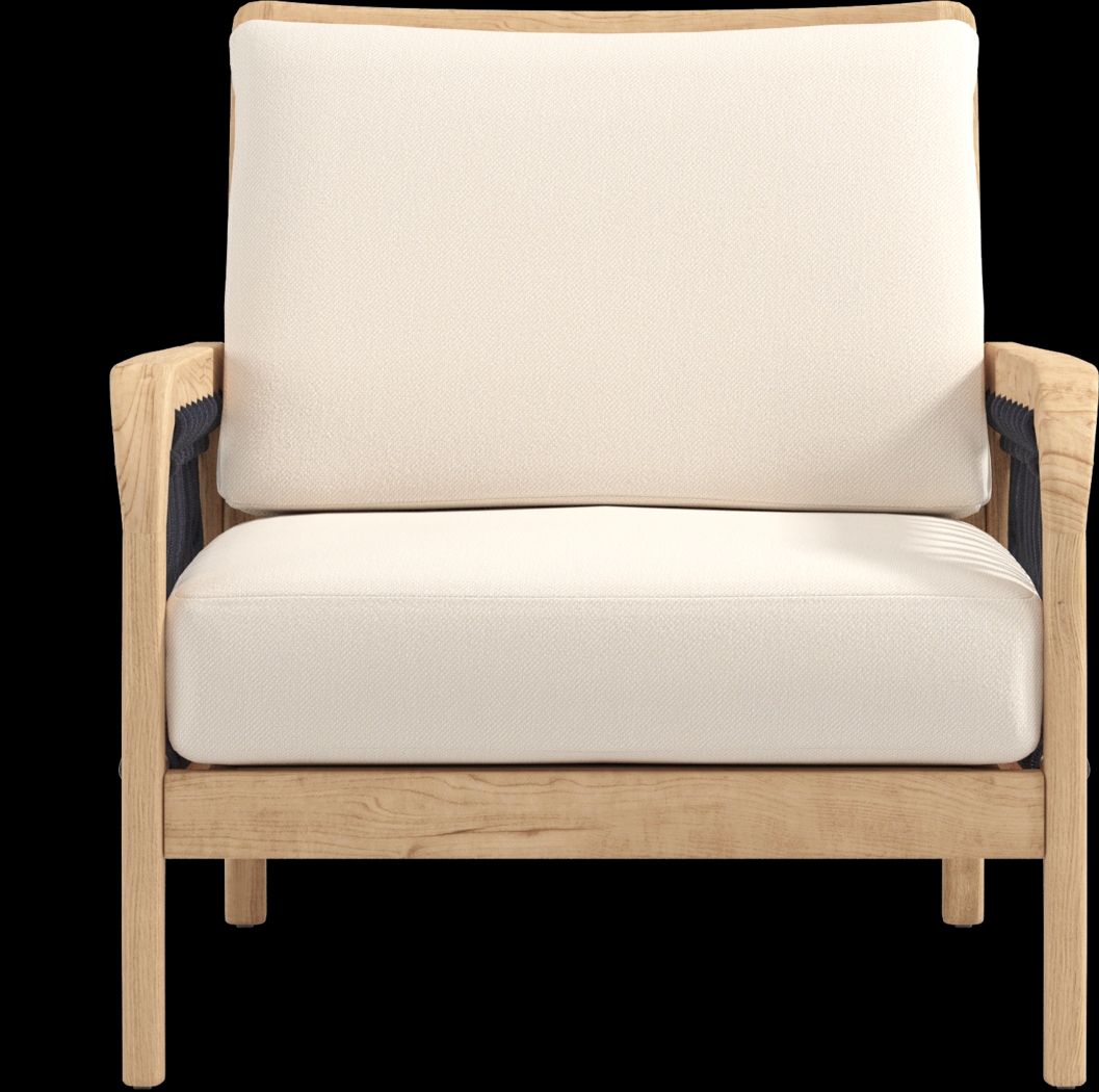 Riva Blonde 5 Pc Outdoor Seating Set with Flax Cushions - Thumbnail - Image 5