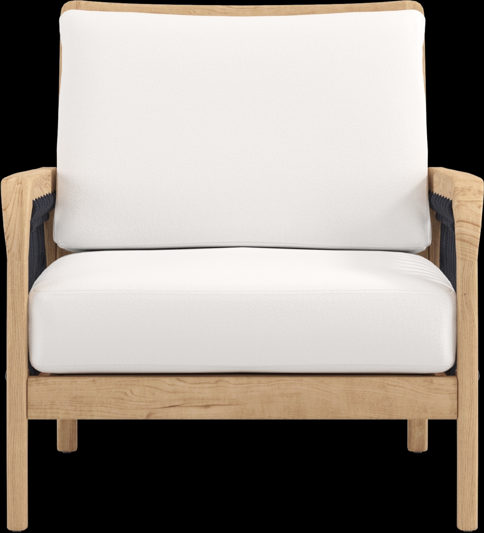 Riva Blonde 5 Pc Outdoor Chat Set with White Cushions - Thumbnail - Image 3