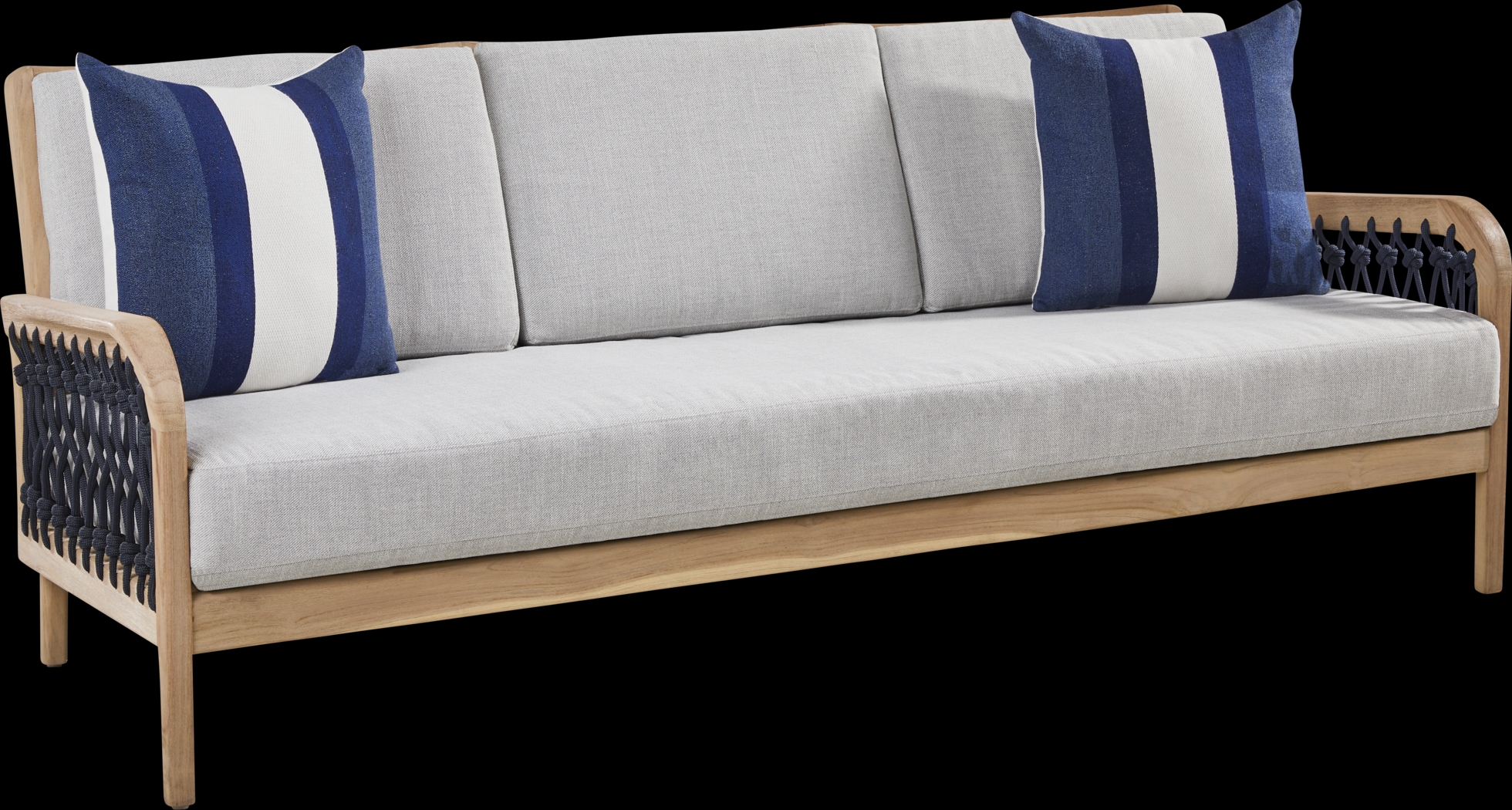 Riva Blonde Outdoor Sofa with Dove Cushions - Thumbnail - Image 2