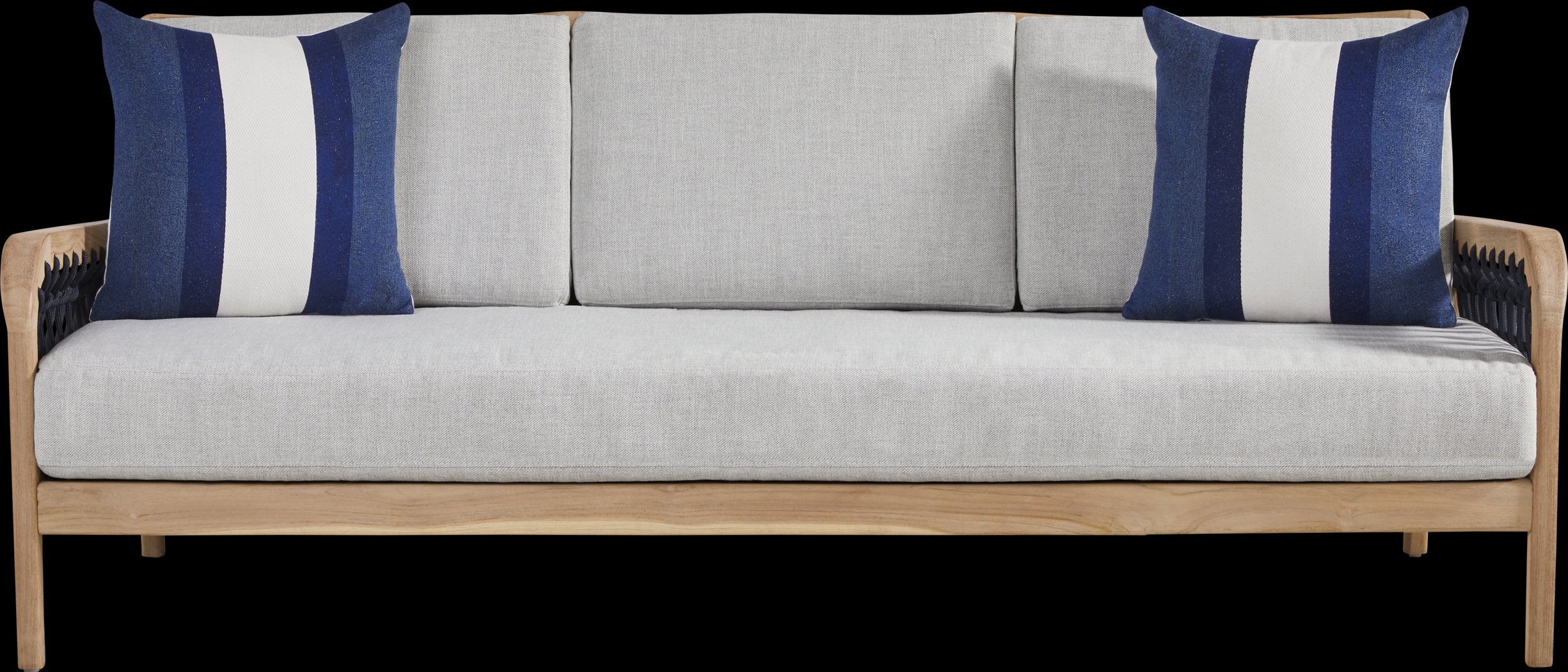 Riva Blonde Outdoor Sofa with Dove Cushions - Thumbnail - Image 1