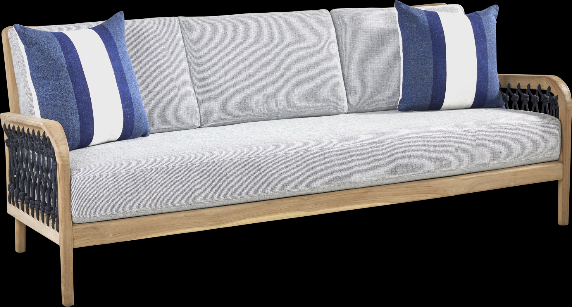 Riva Blonde Outdoor Sofa with Slate Cushions - Thumbnail - Image 2