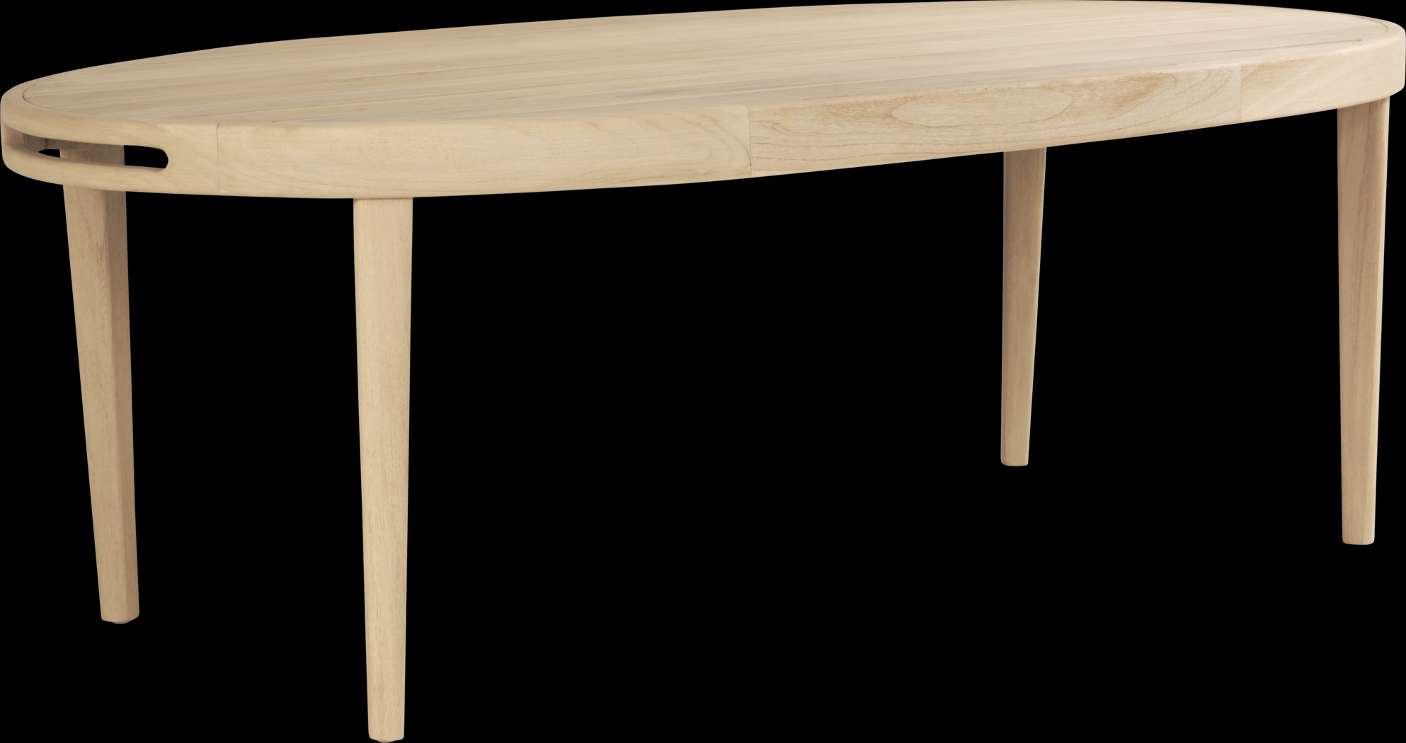 Riva Blonde 7 Pc Oval Outdoor Dining Set with Slate Cushions - Thumbnail - Image 2