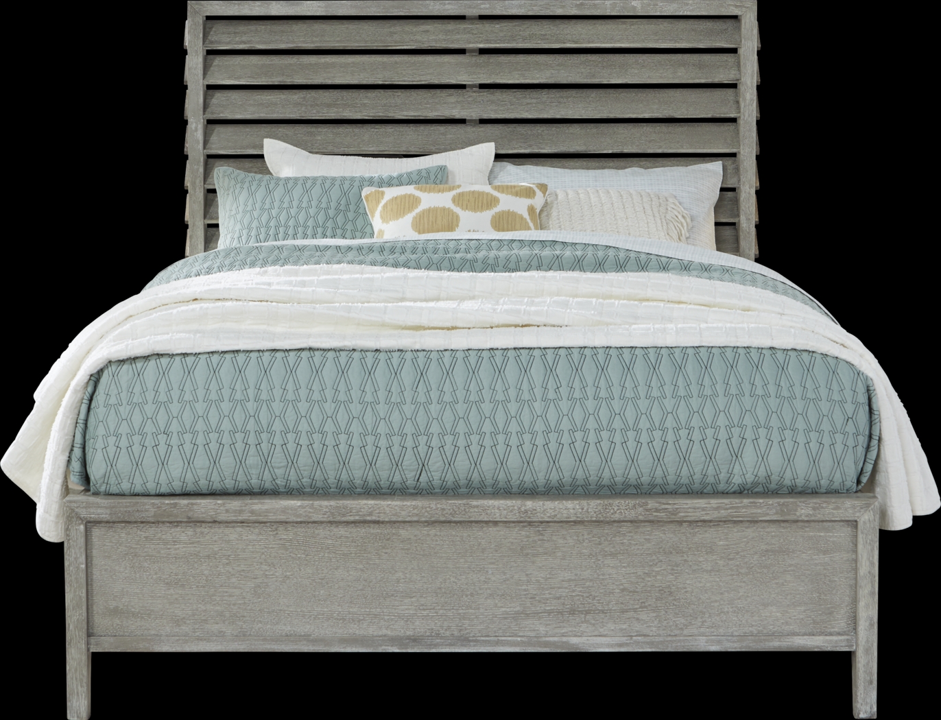 River Falls Light Gray 3 Pc King Panel Bed - Thumbnail - Image 1