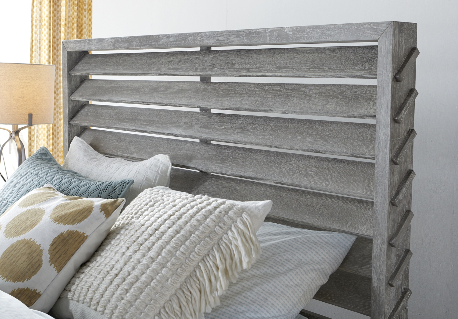 River Falls Light Gray 3 Pc King Slat Bed - Thumbnail - Image 3