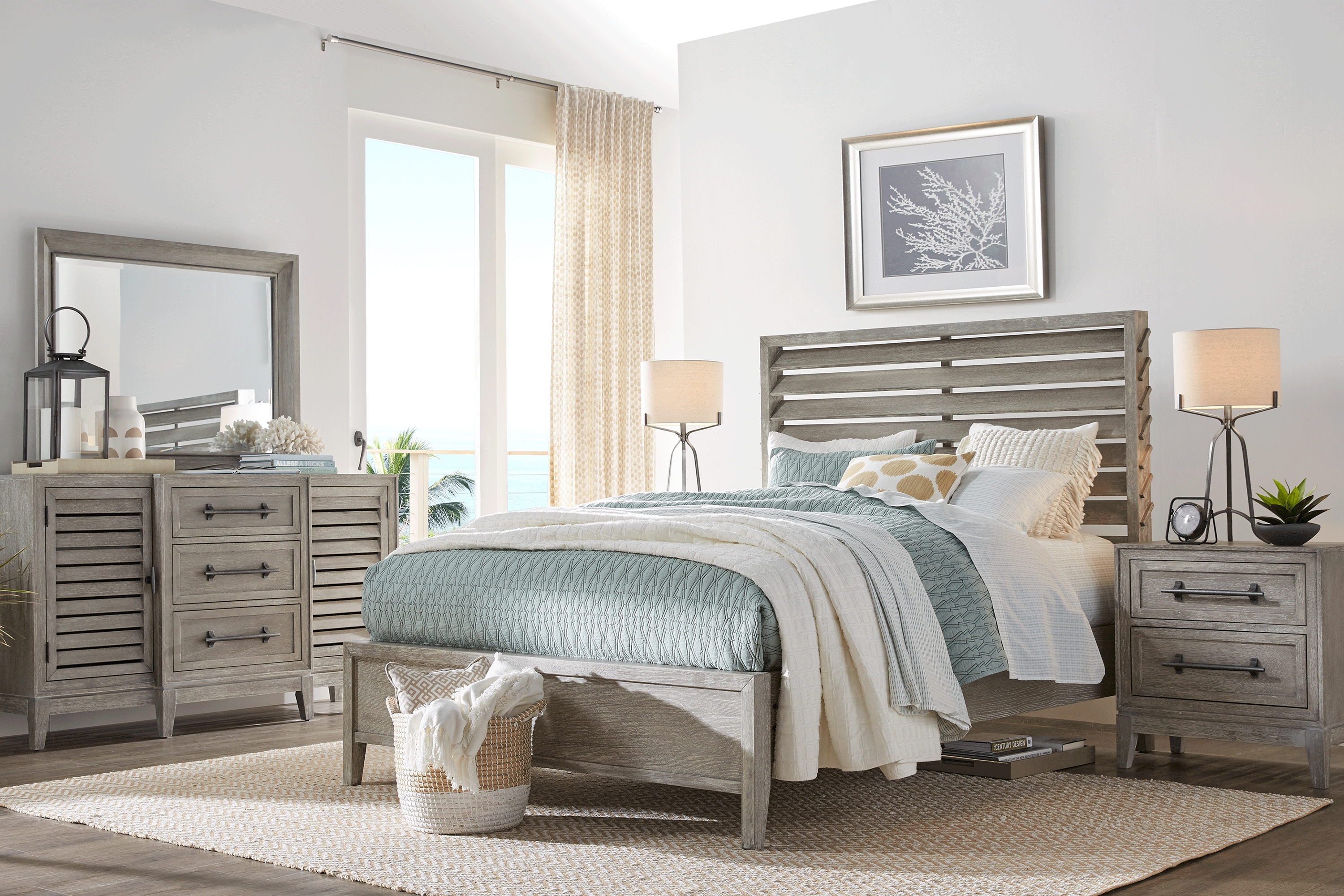 River Falls Light Gray 5 Pc Queen Panel Bedroom - Thumbnail - Image 1