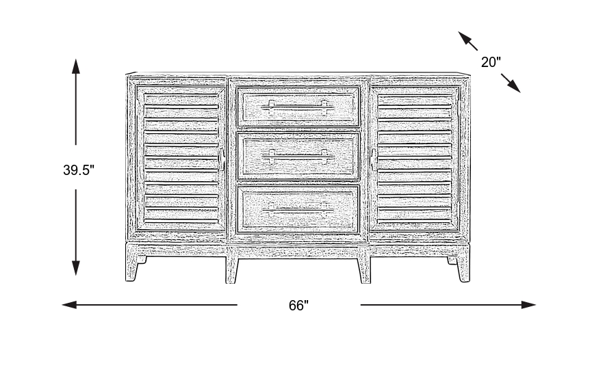 Dimension Image. Please refer to the Dimension Tab on this page for dimension details.