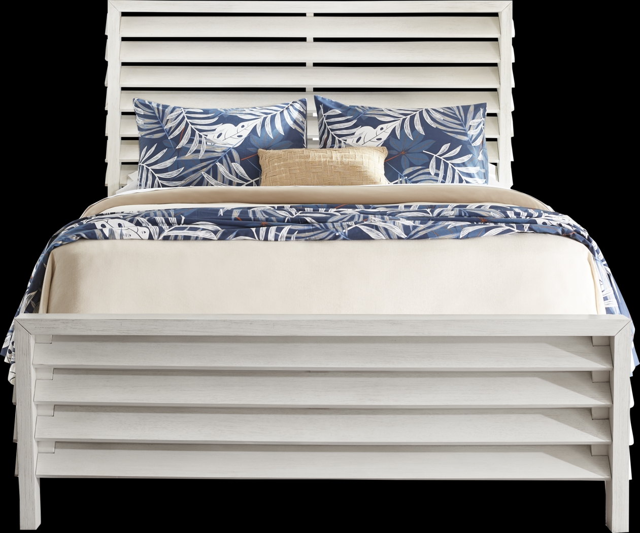 River Falls White 7 Pc King Slat Bedroom - Thumbnail - Image 2
