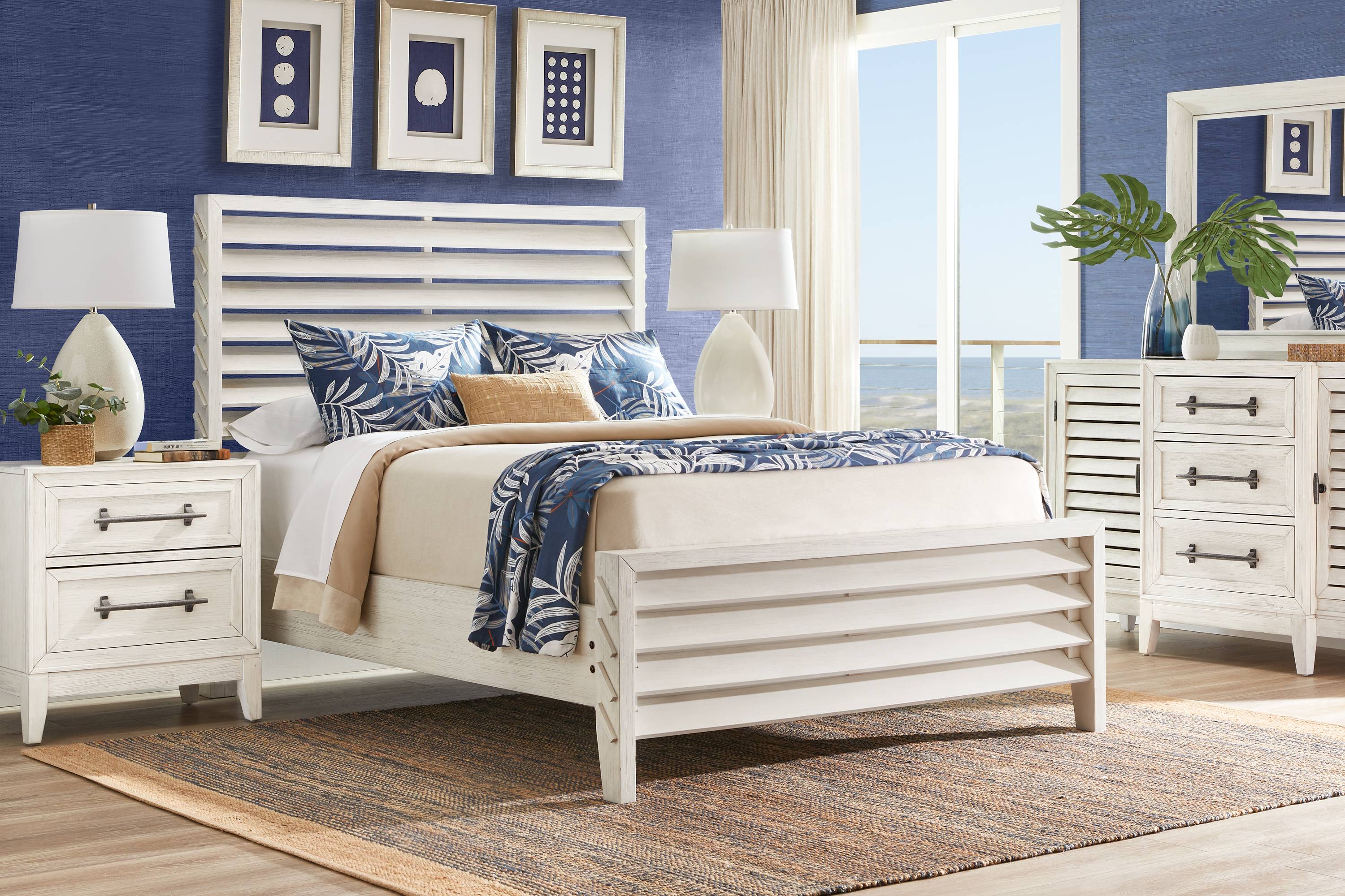 River Falls White 5 Pc Queen Slat Bedroom - Thumbnail - Image 1
