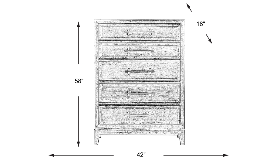 Dimension Image. Please refer to the Dimension Tab on this page for dimension details.