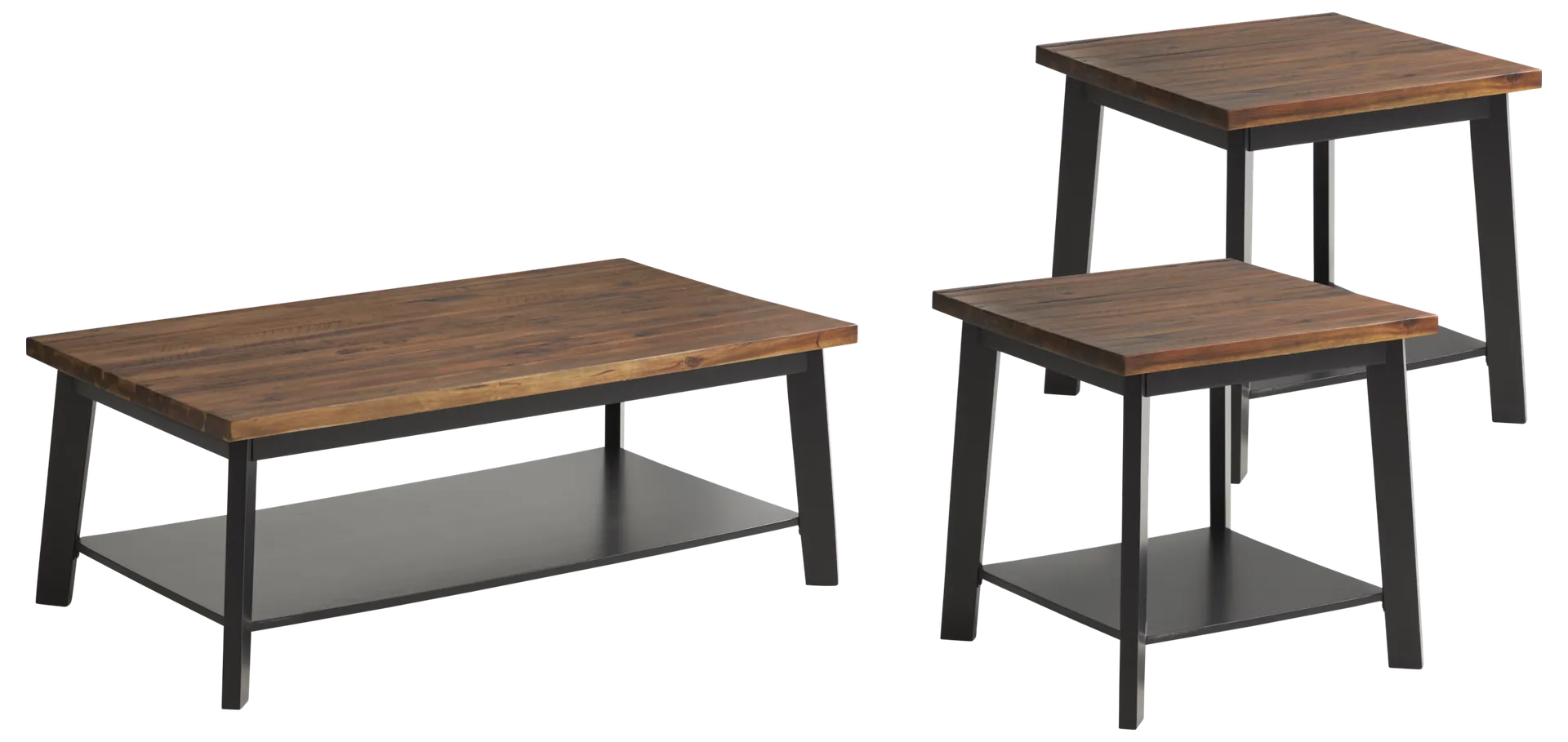 dark brown 3 pc table set