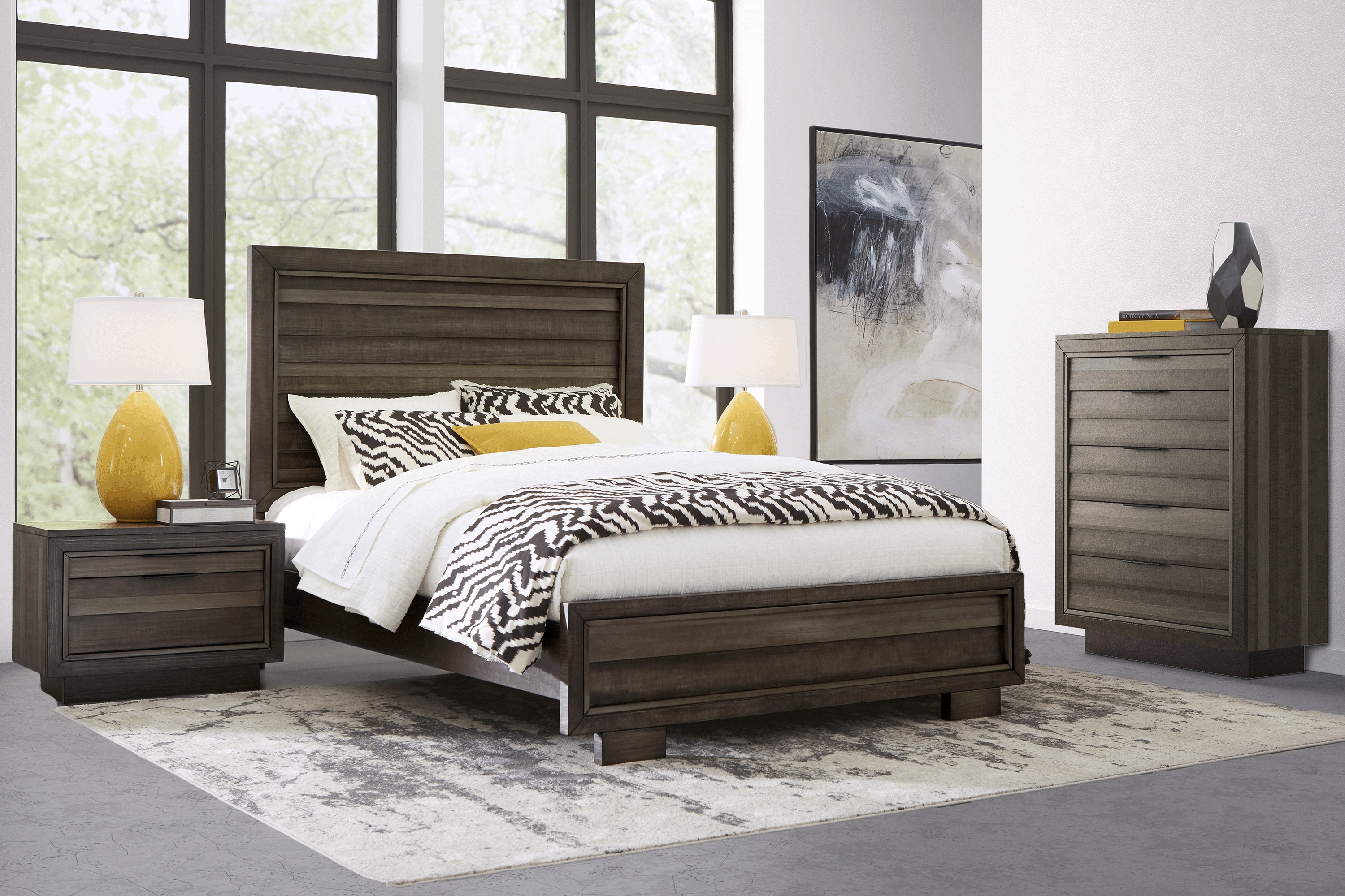 River Street Graphite 5 Pc Queen Panel Bedroom - Thumbnail - Image 1