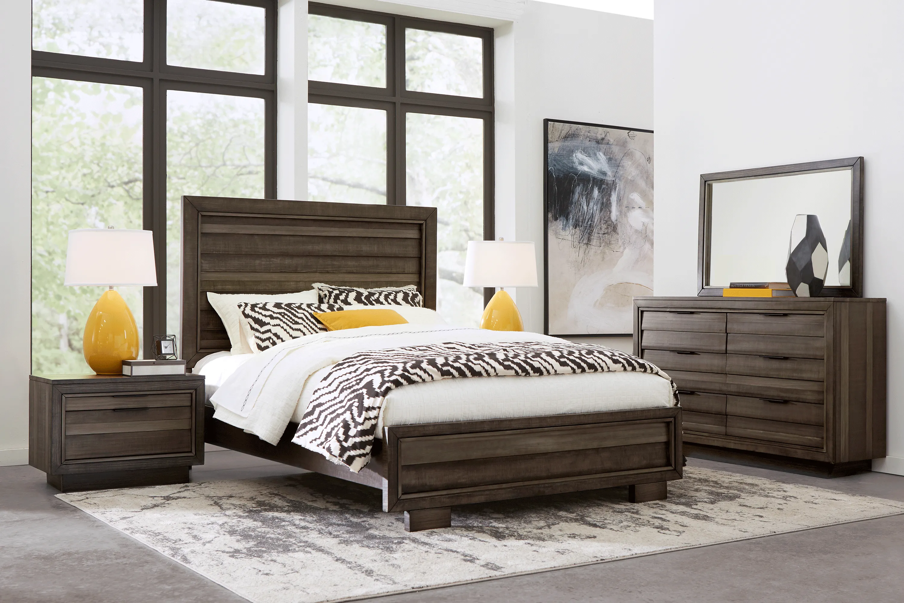 River Street Graphite 7 Pc Queen Panel Bedroom - Thumbnail - Image 1