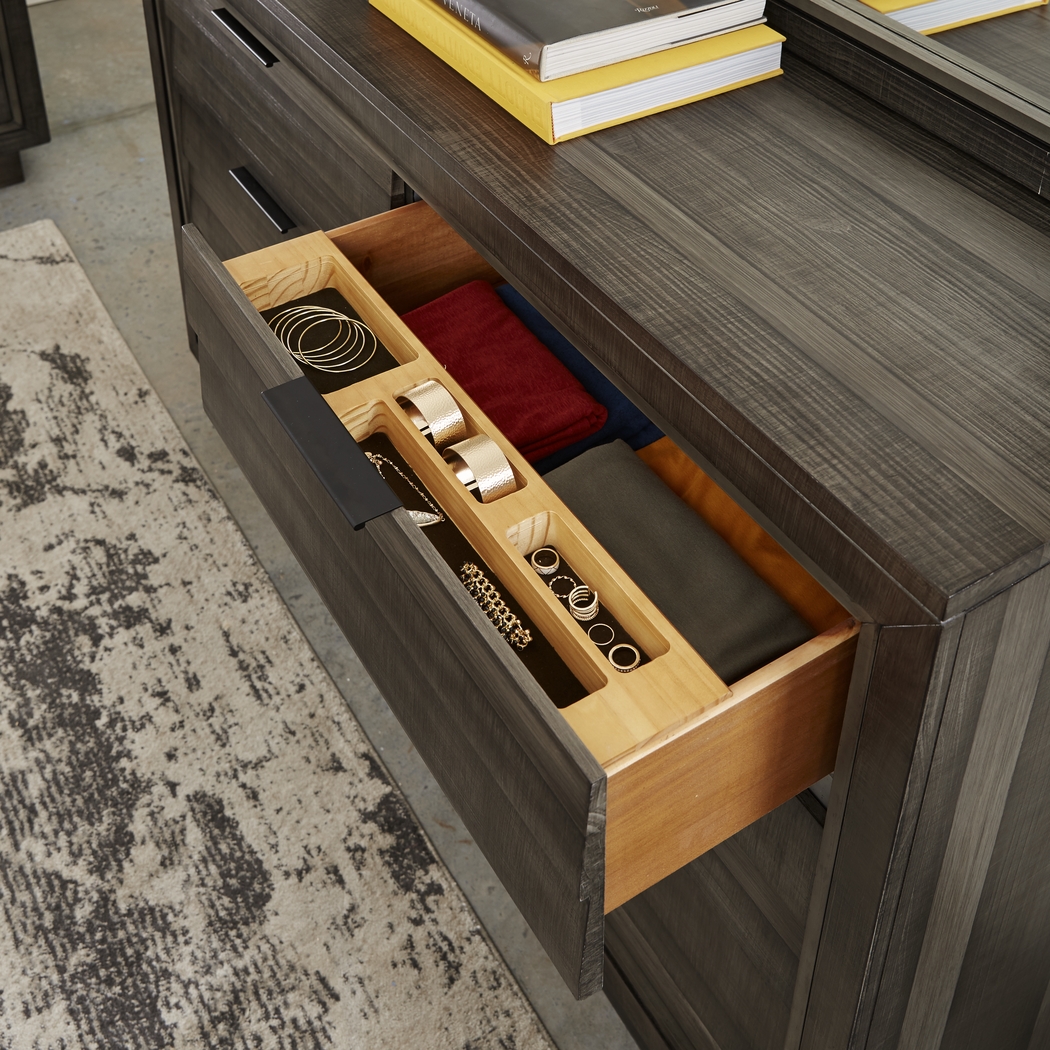 River Street Graphite 7 Pc King Scoop Bedroom - Thumbnail - Image 7