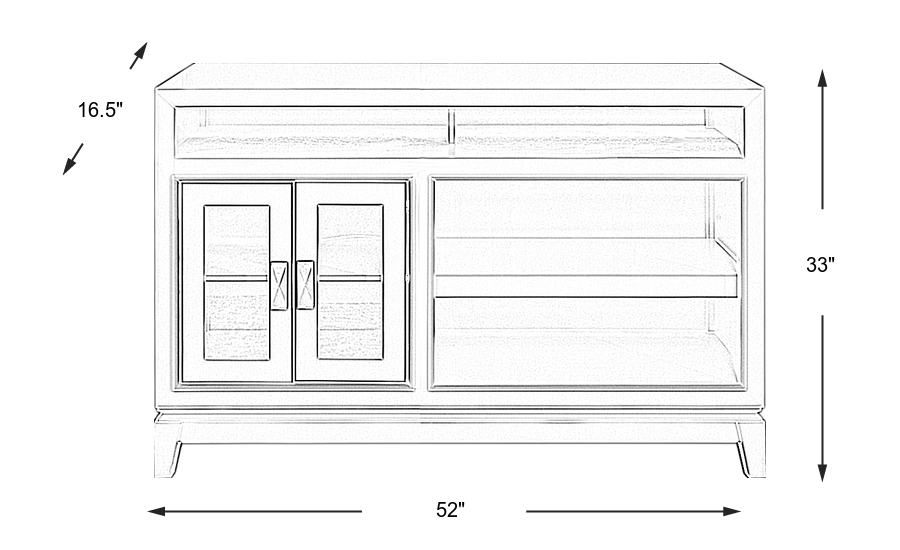 Dimension Image. Please refer to the Dimension Tab on this page for dimension details.