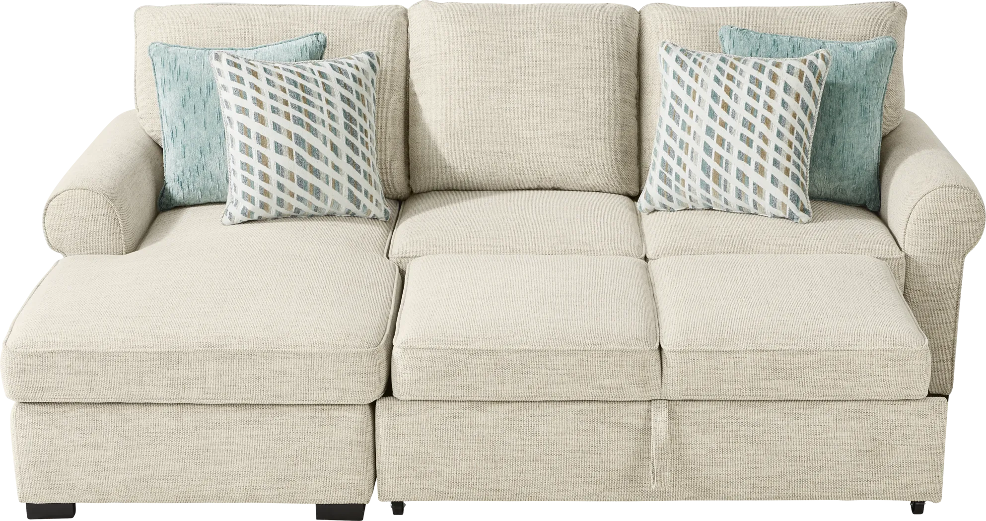 Rivera Cream 2 Pc Sleeper Sectional - Thumbnail - Image 4