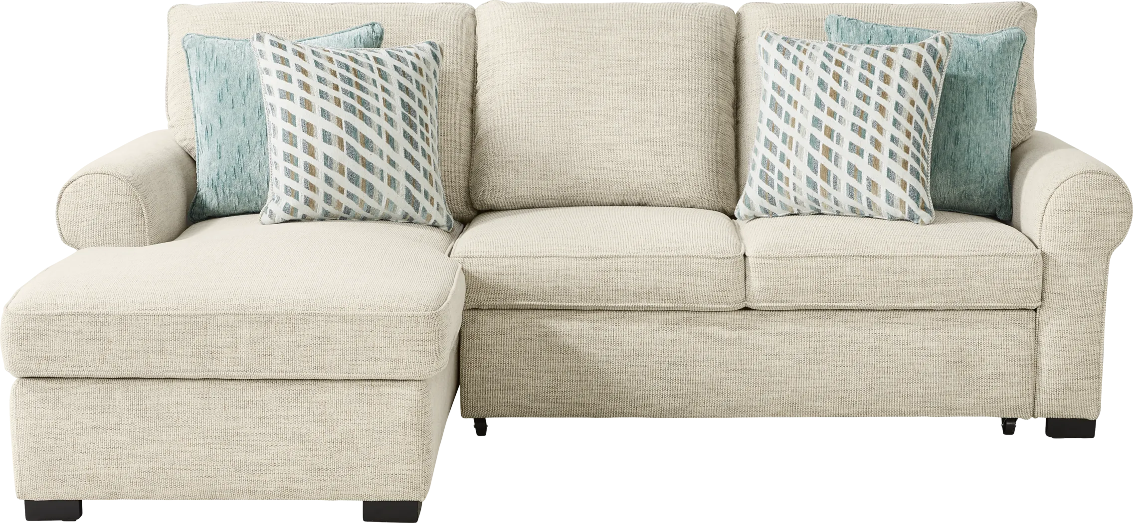 Rivera Cream 2 Pc Sleeper Sectional - Thumbnail - Image 1