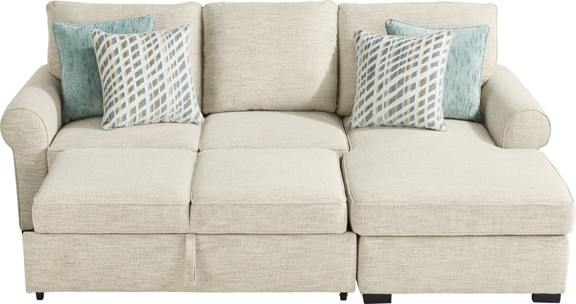 Rivera Cream 2 Pc Sleeper Sectional - Thumbnail - Image 4